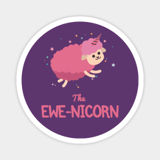 Funny Unicorn Ewe Pun | Weird Animals Magnet